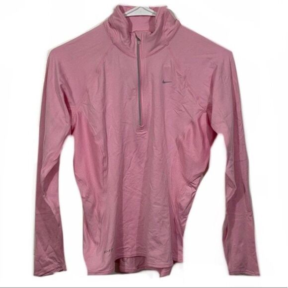 Nike Dri-Fit Pink Half Zip Active Pullover Jacket - Picture 1 of 3